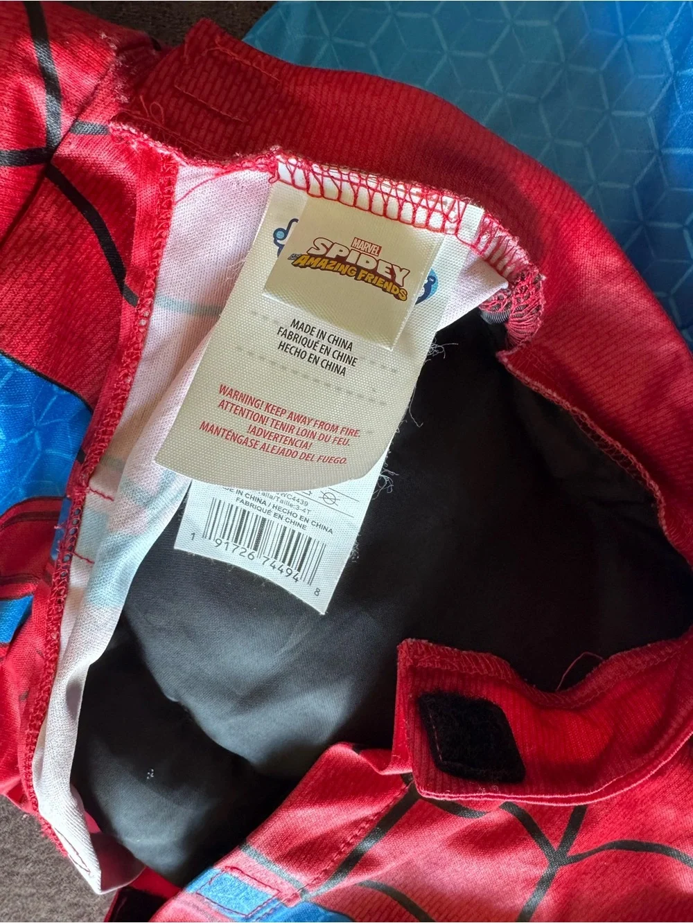 Marvel Spider-Man Red and Blue Muscle Chest Costume - Picture 3 of 3